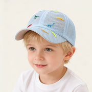 Toddler Baseball Cap with Dinosaur Embroidery