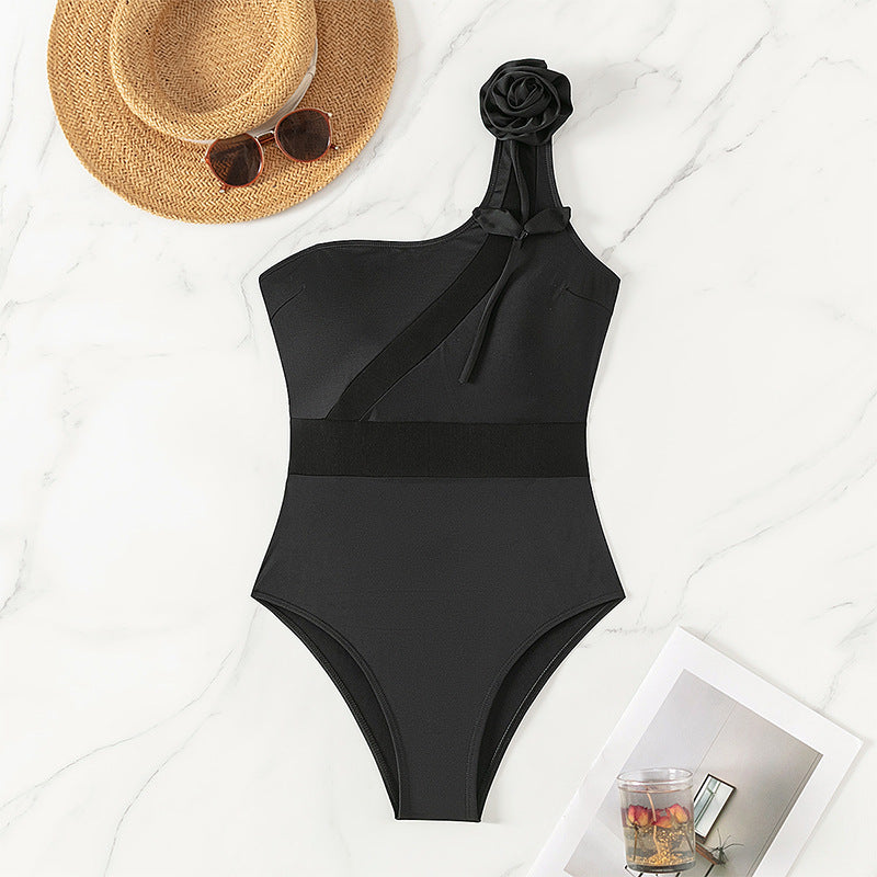 One-Shoulder Slimming One-Piece Swimsuit