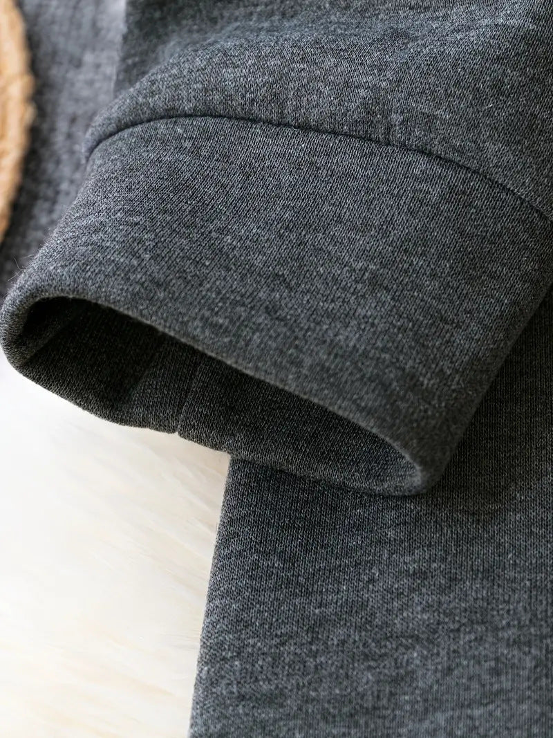 Color Block Patchwork Plus-Size Pocket Hoodie Coat