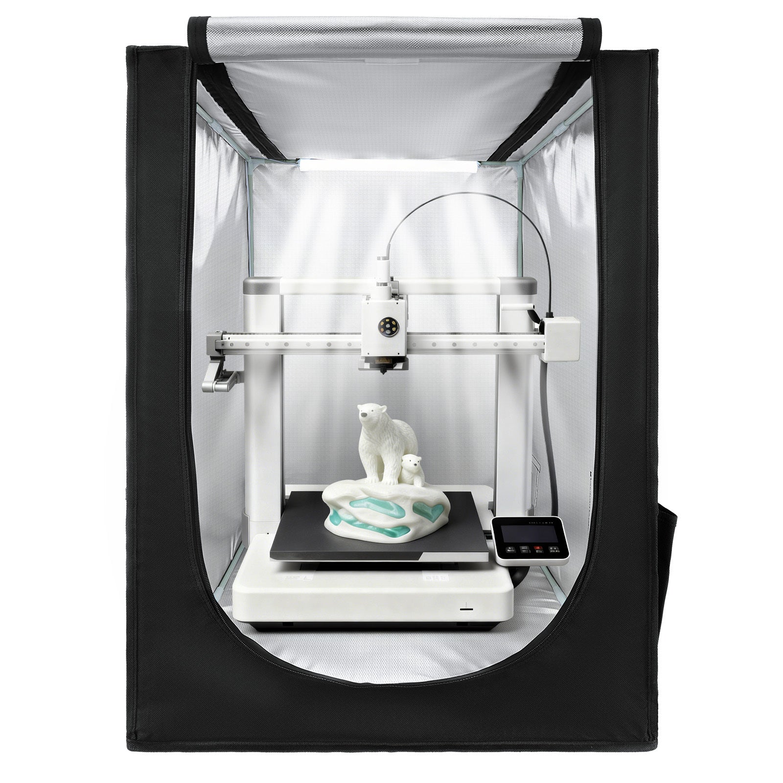 3D Printer Enclosure Tent – Oxford Cloth, Adjustable Size 55×65×75 cm or 70×75×90 cm, with LED Lighting