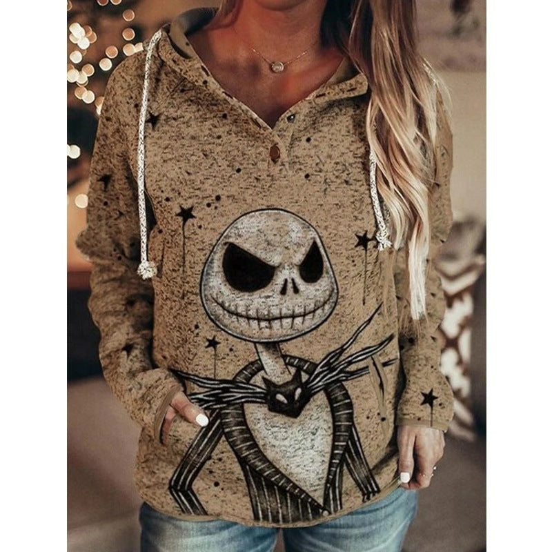 Cozy Gray Printed Women's Autumn & Winter Sweater