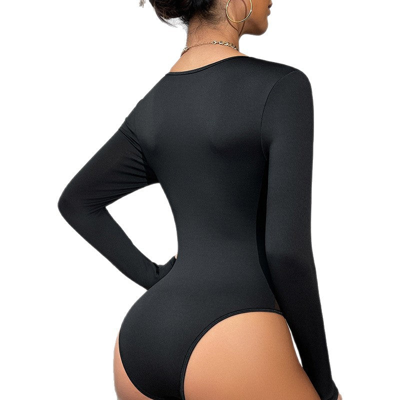 Lace Sheer Low-Cut Underwire Bodysuit