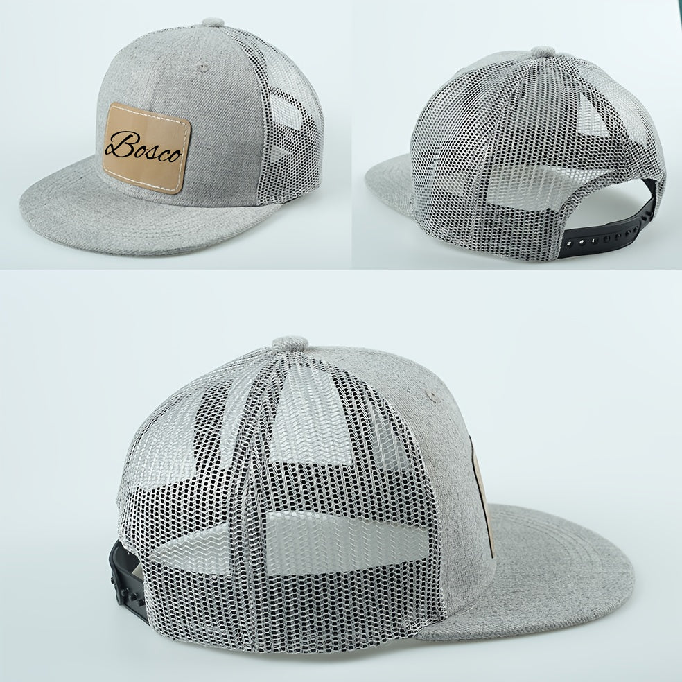 Kids Personalized Baseball Hat with Laser‑Engraved Leather Label (Ages 3‑14)