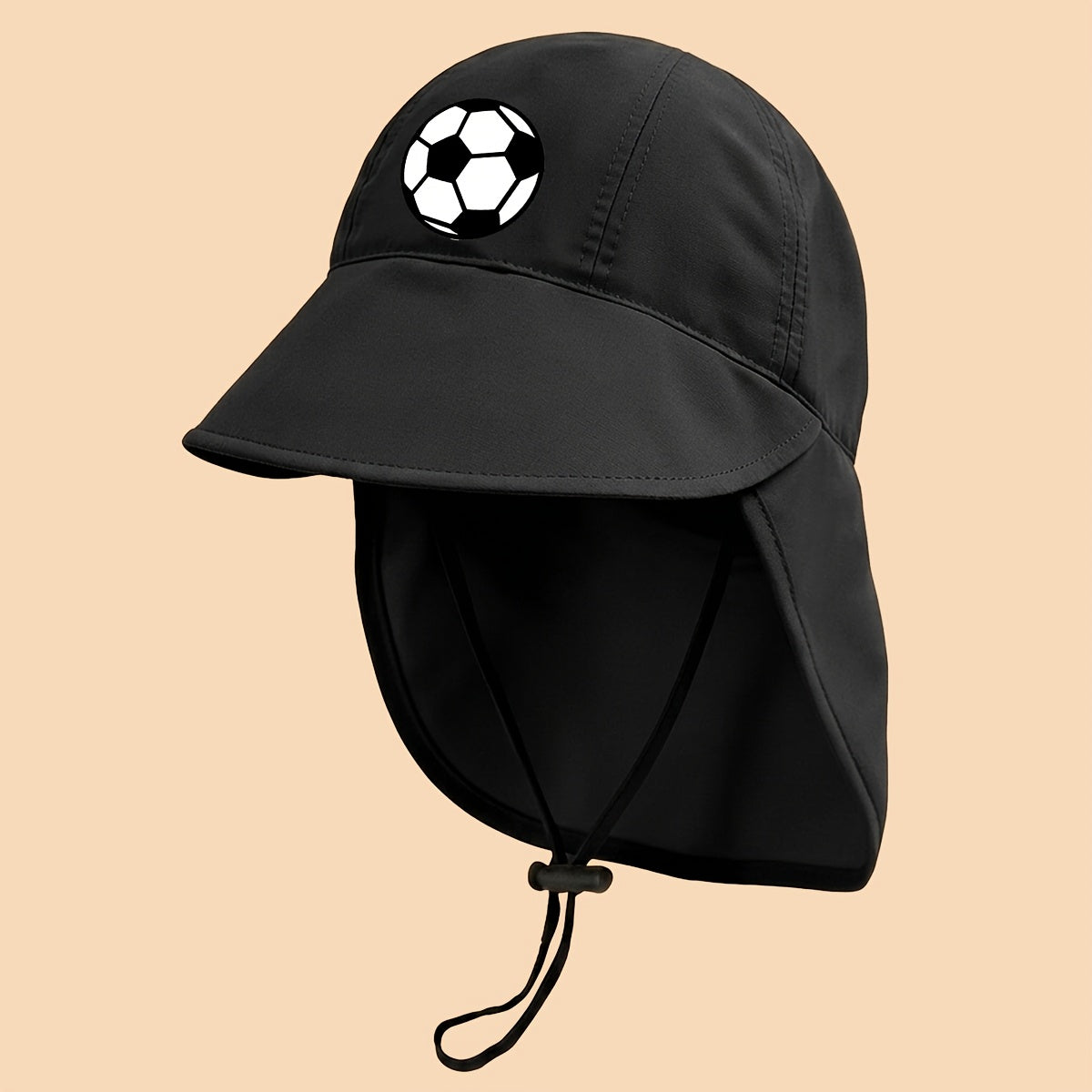 Children's Soccer Print Bucket Hat with Adjustable Strap