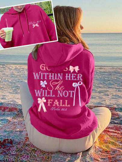 Women's Oversized Butterfly Letter Knit Sweater