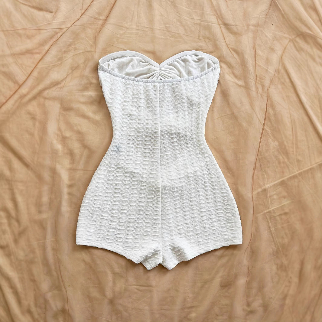 Metallic Knitted Slim Sleeveless Jumpsuit