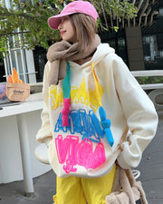 Cozy Velvet Padded Loose Casual Hoodie for Women