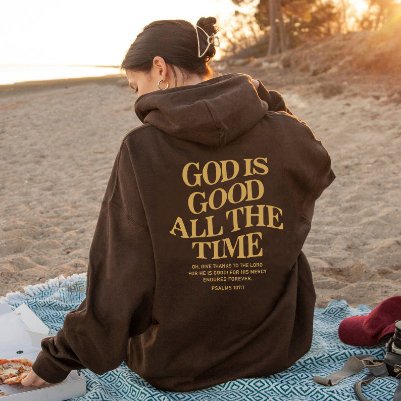 Cozy Fleece Letter Slogan Kangaroo Pocket Hoodie