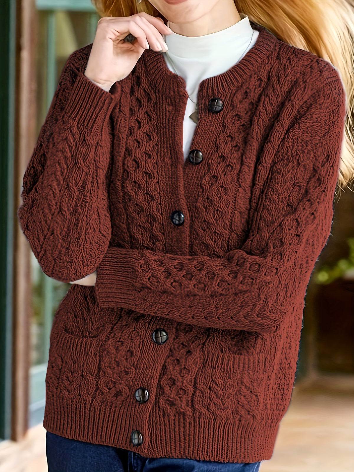 Women's Casual Knit Cardigan Sweater Cozy Long Sleeve
