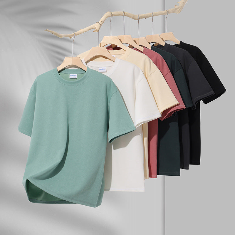 Unisex Loose Drop-Shoulder Solid Tee – Couple’s Shirt