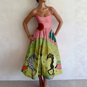 Strapless Sleeveless Casual Bohemian Dress