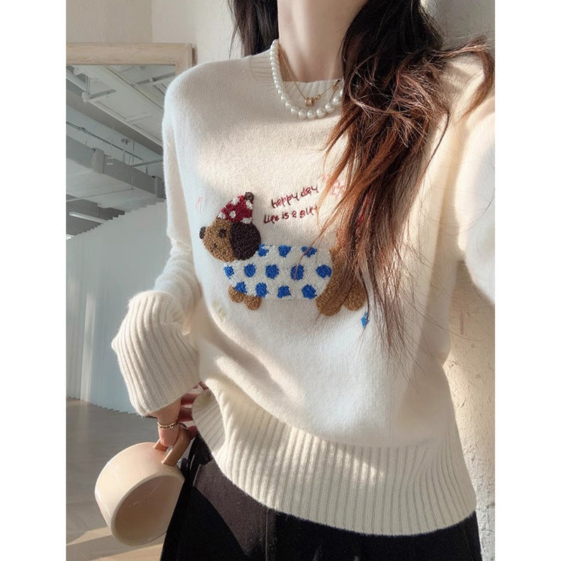 Idle Style Simple Temperament Small Flower Dog Pullover Sweater
