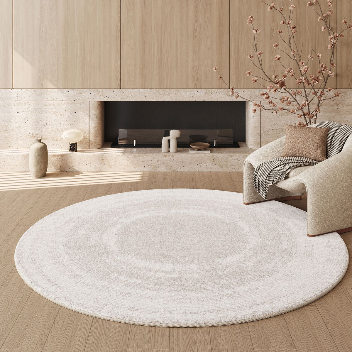 Living Room Simple Round Cashmere-style Rug