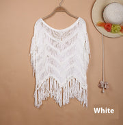 Boho Tassel Crochet Beach Cover‑Up Top – Lightweight & Stylish