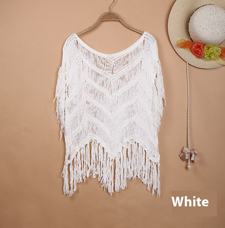 Boho Tassel Crochet Beach Cover‑Up Top – Lightweight & Stylish