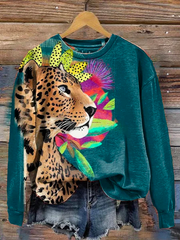 Tie-Dye Round Neck Long-Sleeve Streetwear Hoodie