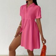Women's Casual Ruffle A-Line Mini Dress