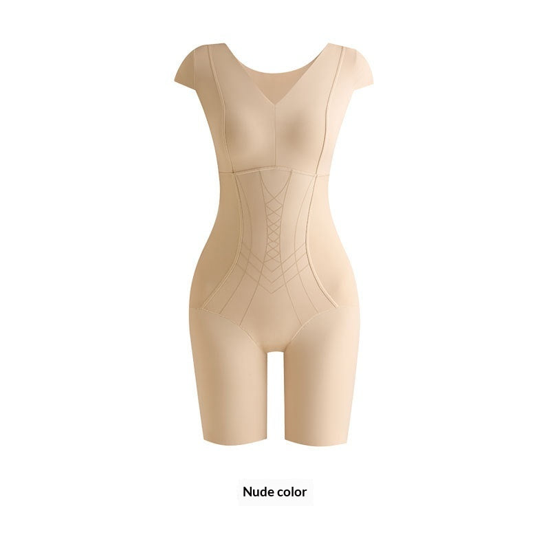 Seamless Double-Layer Shaping Bodysuit for Tummy Control