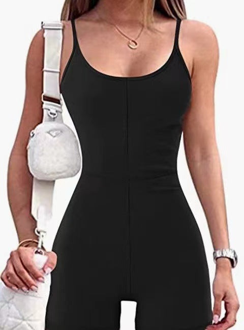 Women's Backless Sheath Romper Chic Streetwear Jumpsuit