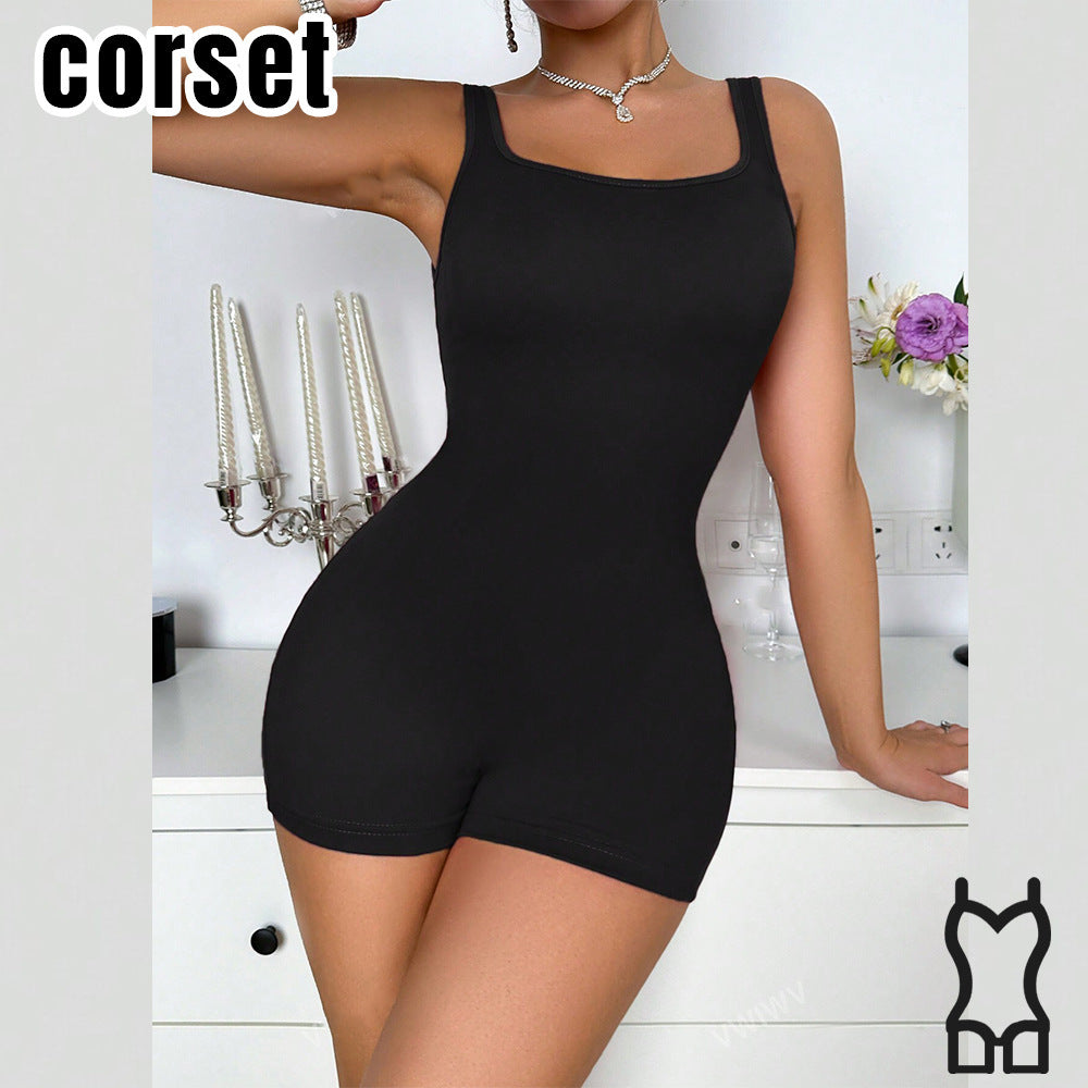 Women's Wide Strap Body Shaper Bodysuit - Tummy Control & Butt Lifter Shapewear With Push-Up Bust Support, Waist Cincher Corset For Postpartum Recovery & Firming