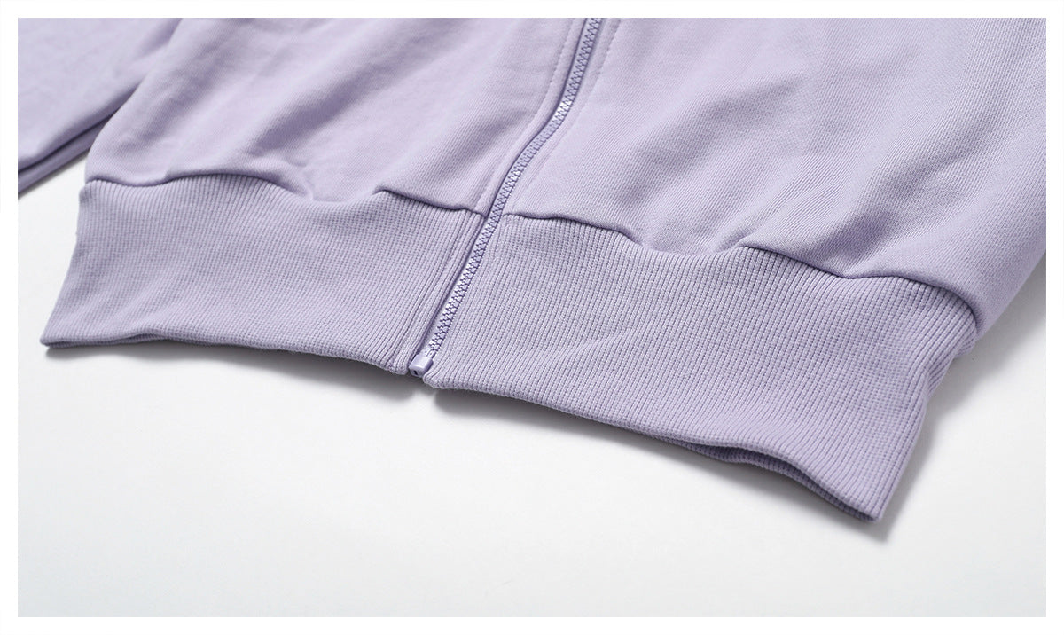 Women's Loose Zip Long Sleeve Sporty Casual Sweatshirt