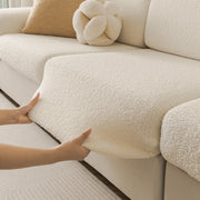 Stretchy Sofa Cover for 3-Seat Sofas - Creamy Solid Color