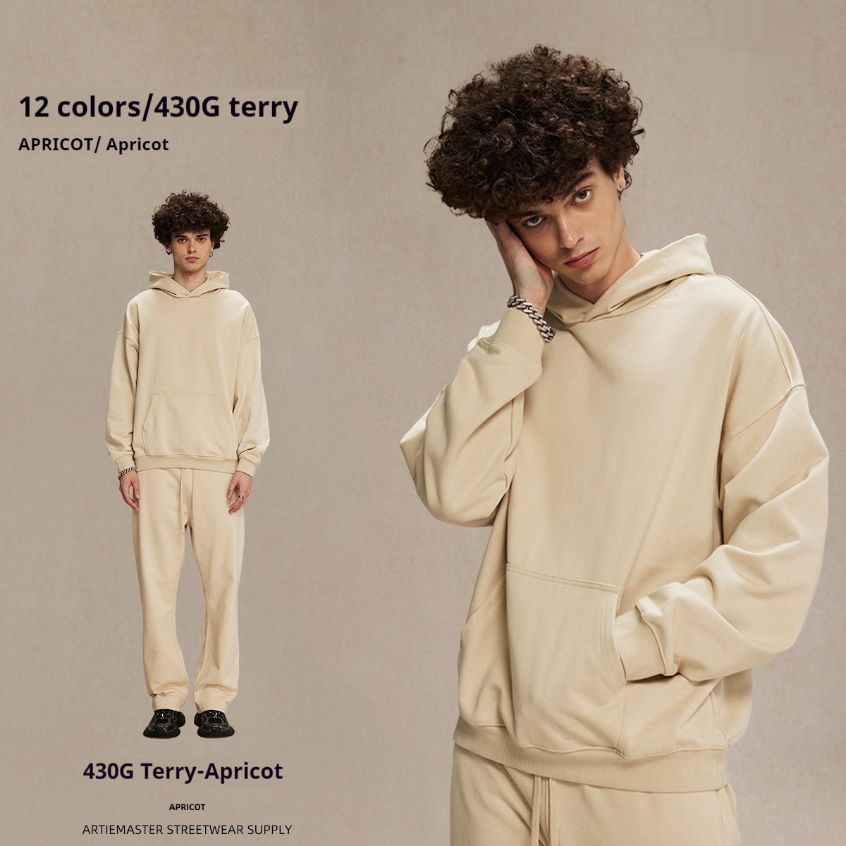 Cozy Unisex Cotton Terry Hoodie with Pocket