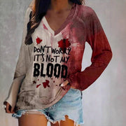 Red Long-Sleeve Crew Neck Top – A‑Line Comfort & Style