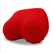 Breast-Shaped Sleep Pillow – Soft, Red Matte Spandex Pillowcase, Non-Polyester Fabric, Zip Closure