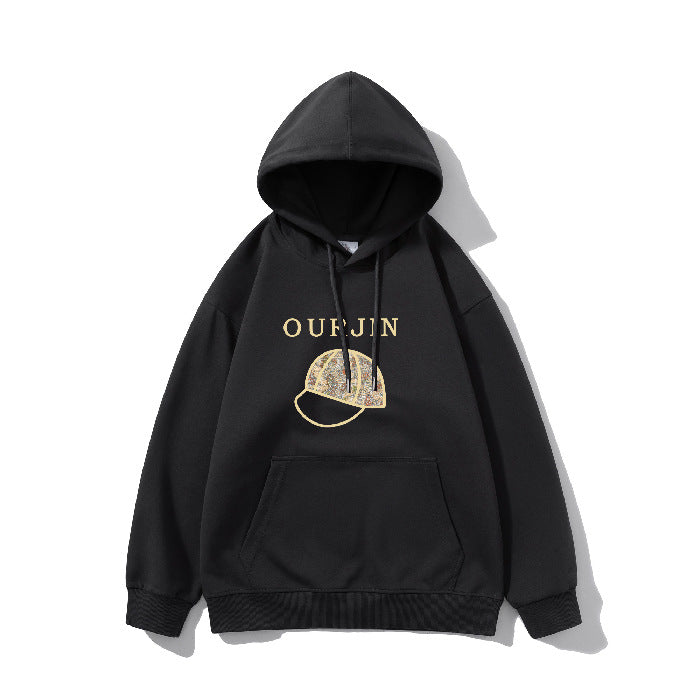 Fleece-Lined Cute Anime Print Winter Hoodie