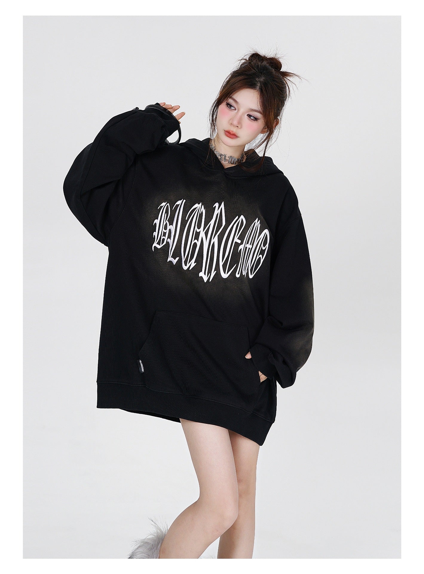 Embroidered Letter Pullover Streetwear Sweater