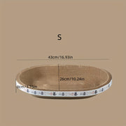 Oval Cat Scratching Pad & Bed 1-pack  40cm X 26cm Oval Cat Scratching Pad & Bed  Corrugated Cardboard Pet Sofa For Cats, Durable And Comfortable