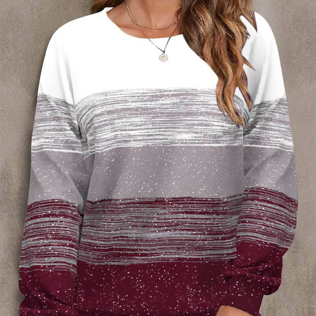 Women's Slim-Fit Striped Long-Sleeve Top
