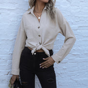 Long Sleeve Lapel Office Button Shirt