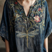 Printed Linen Long-Sleeve Shirt – Lightweight, Breathable Comfort