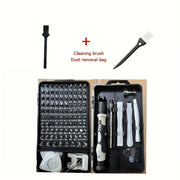 115‑Piece Precision Screwdriver Repair Kit for Cell Phones, Watches and Electronics – Multi‑function Set with Magnetic Black Handles