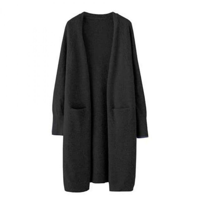 Mid-length Over-the-knee Early Autumn and Winter Idle Style Outerwear Sweater