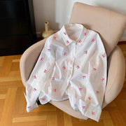 Bow-Print Casual Shirt For Women SpringSummer