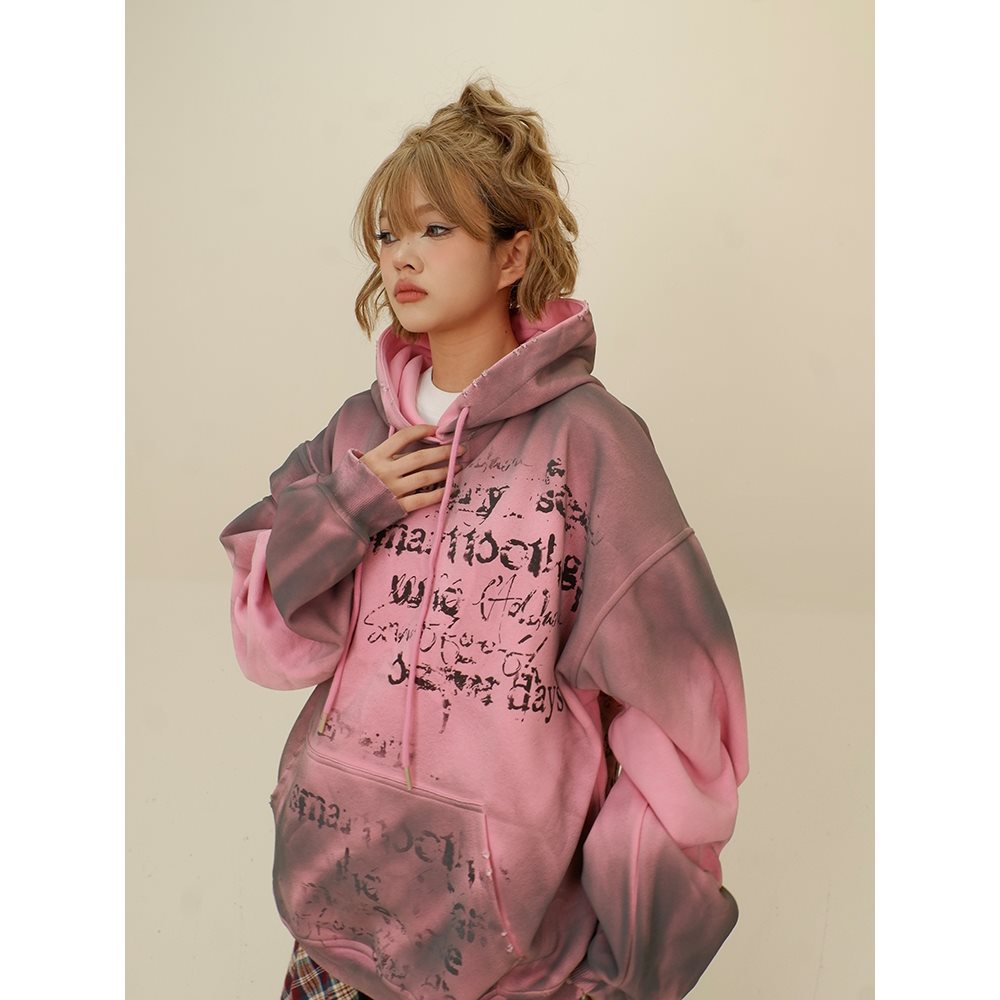 Women's Layered Hooded Chenille Sweater Loose Pullover