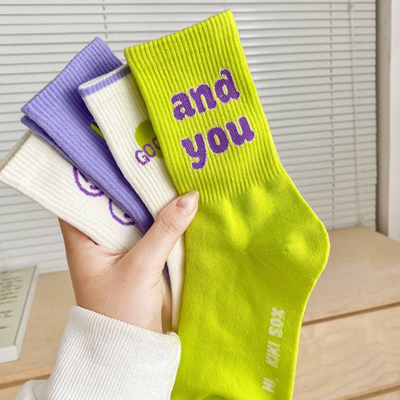High Waist Autumn Tube Socks for Women