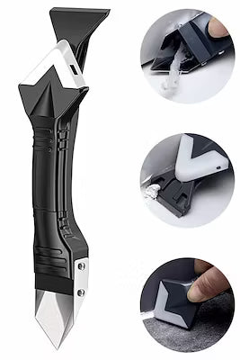 3-in-1 tile joint silicone scraper for smooth finishing