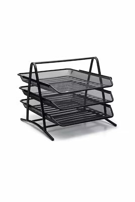 3-tier metal document rack organizer