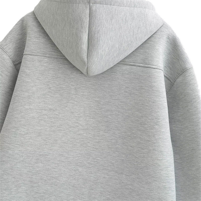 Oversized Zip-Up Winter Streetwear Hoodie with Pockets