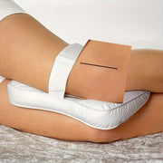 Adjustable Leg Pillow For Side Sleepers With Straps Breathable & Durable White