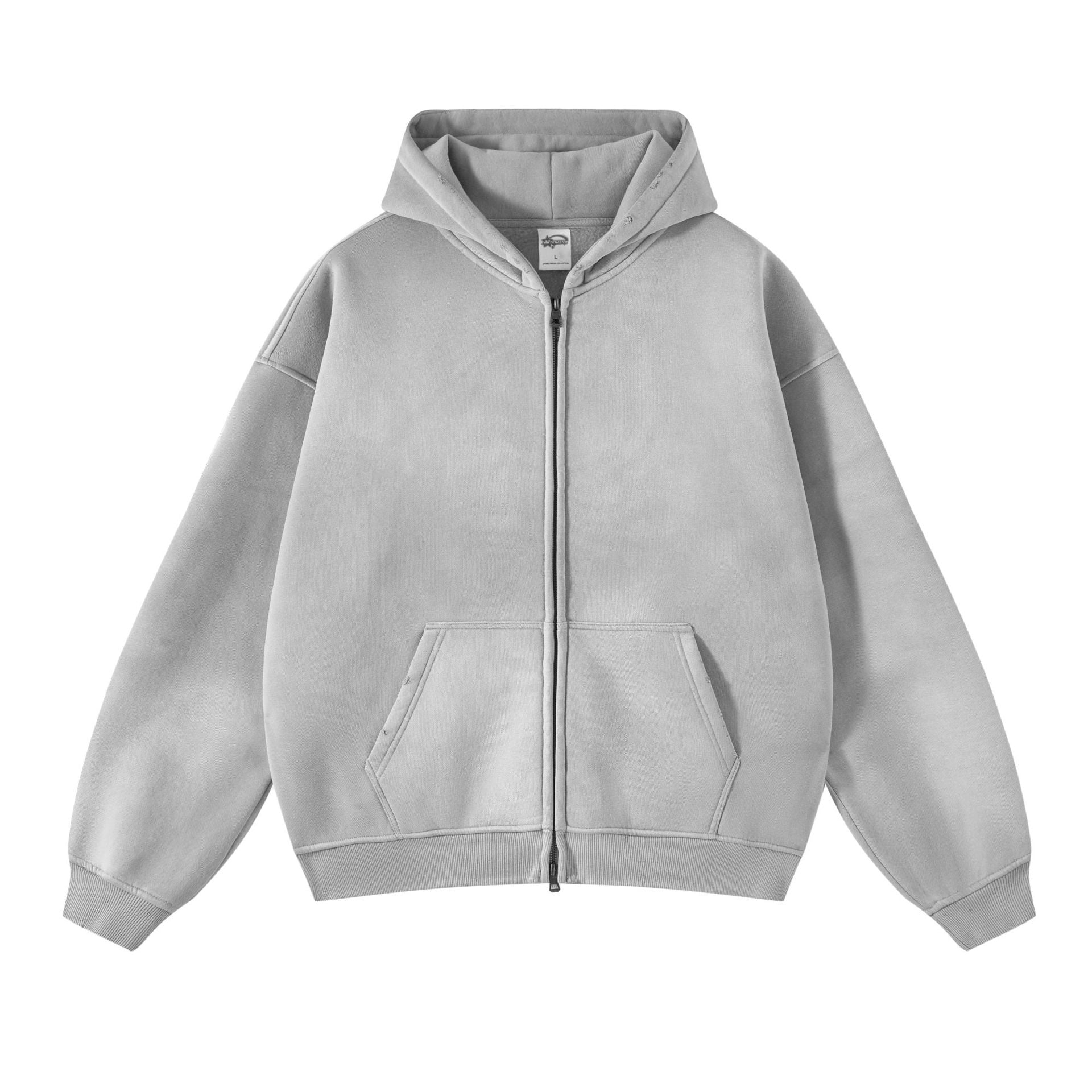Vinted Wash Zip-Up Hoodie Sweatshirt