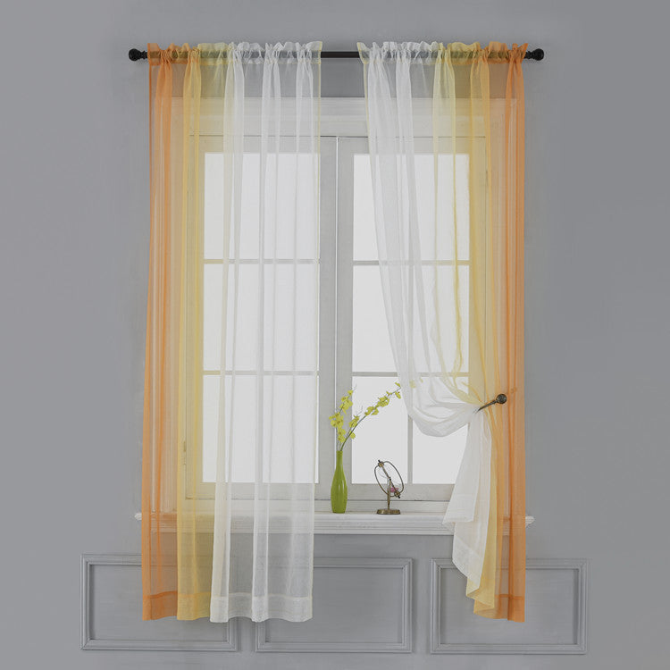 Left and Right Gradient Color Curtain Window Screen Finished Product