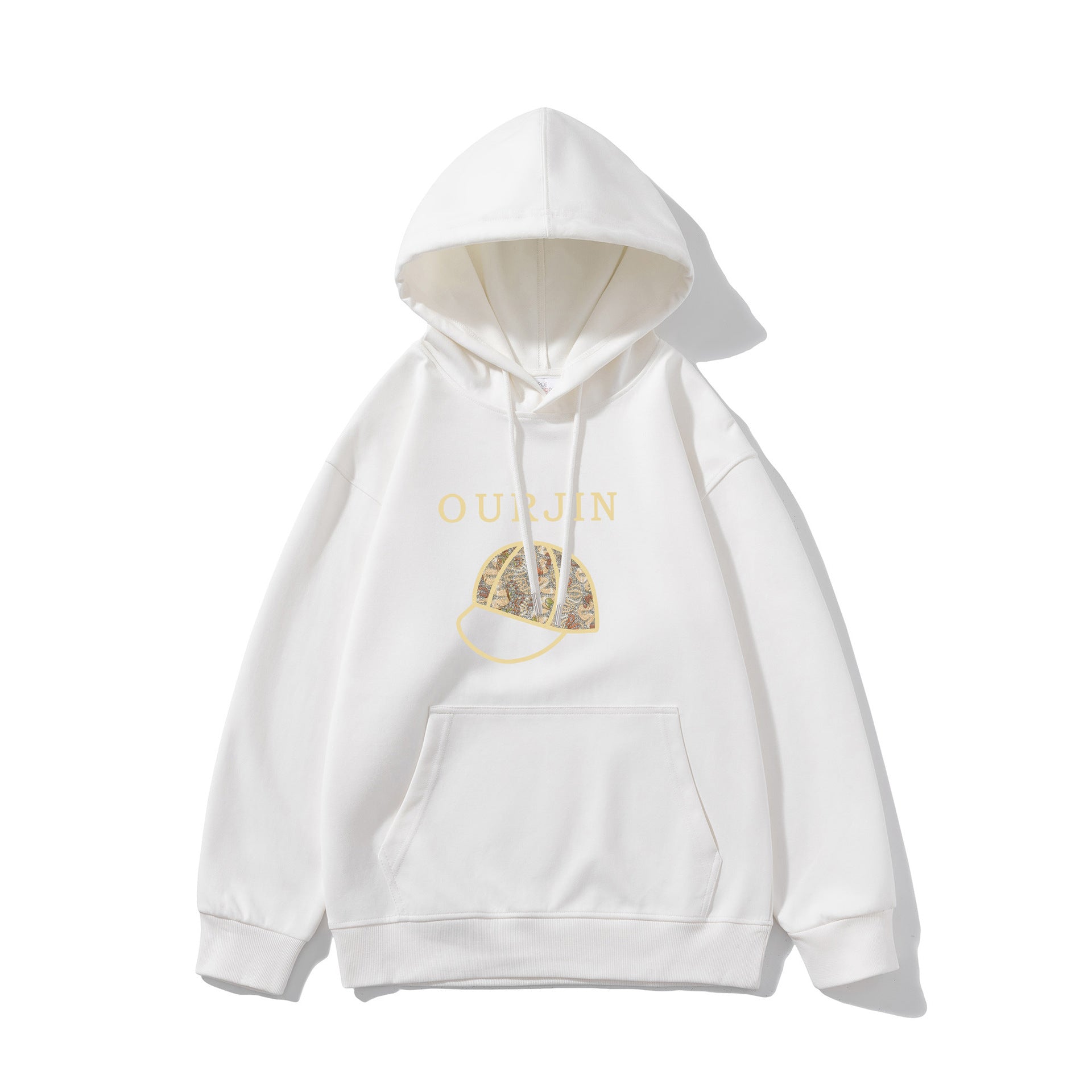 Fleece-Lined Cute Anime Print Winter Hoodie