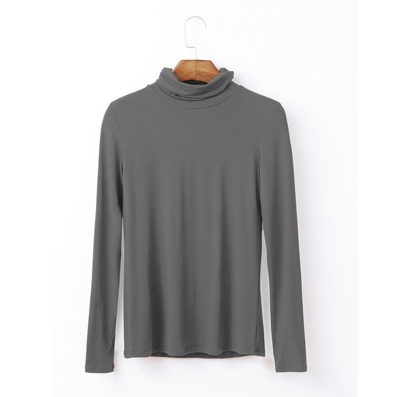 Women's Modal Turtleneck Long Sleeve Tee