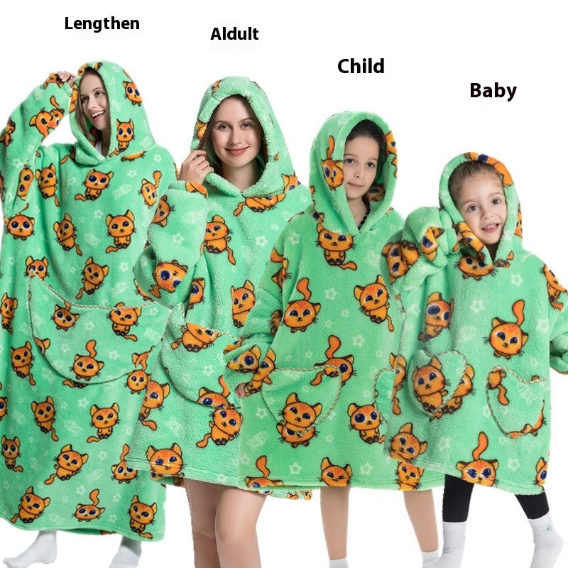 Cozy Oversized Thickened Hooded Blanket Sweatshirt