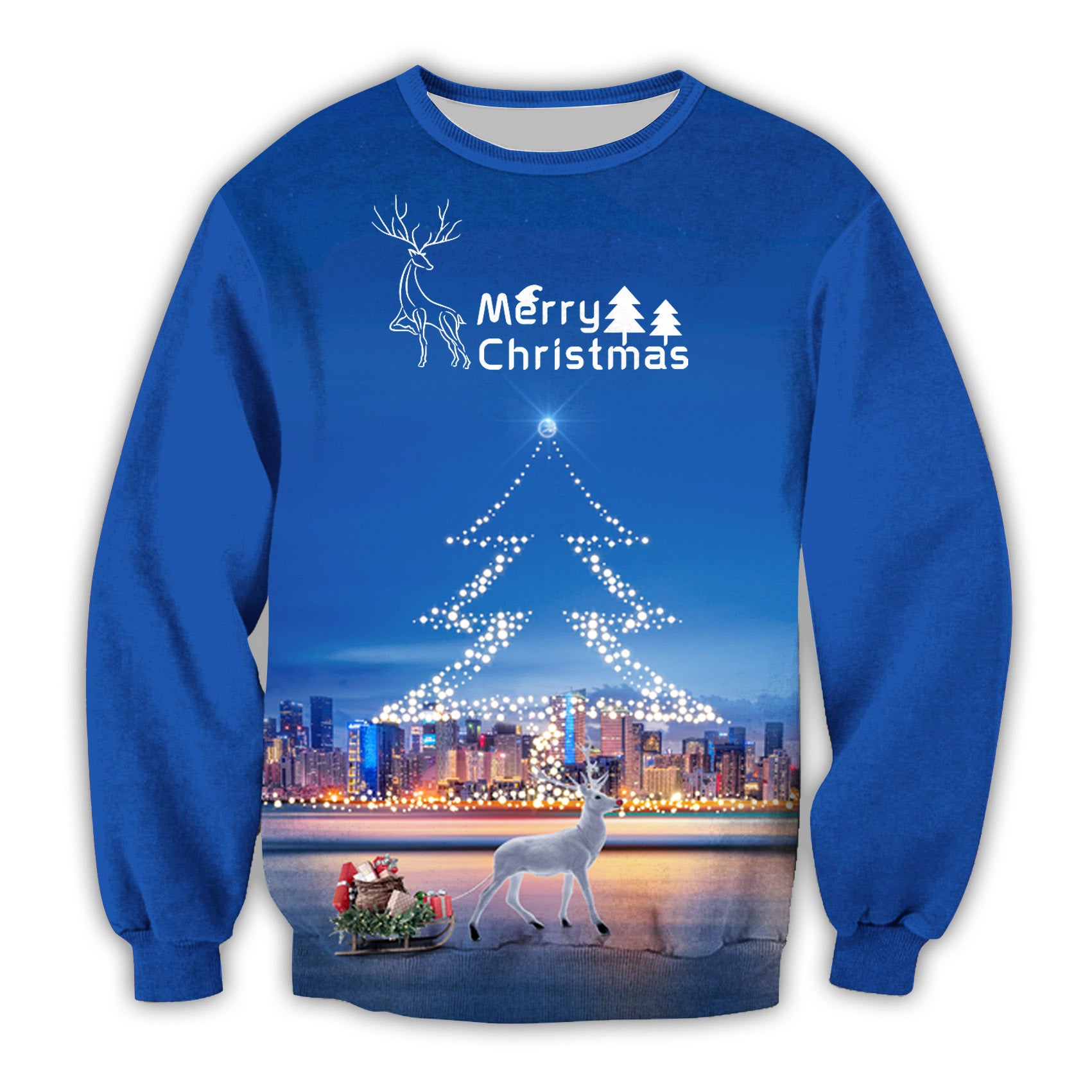 Festive 3D Christmas Hoodie for Women & Teens
